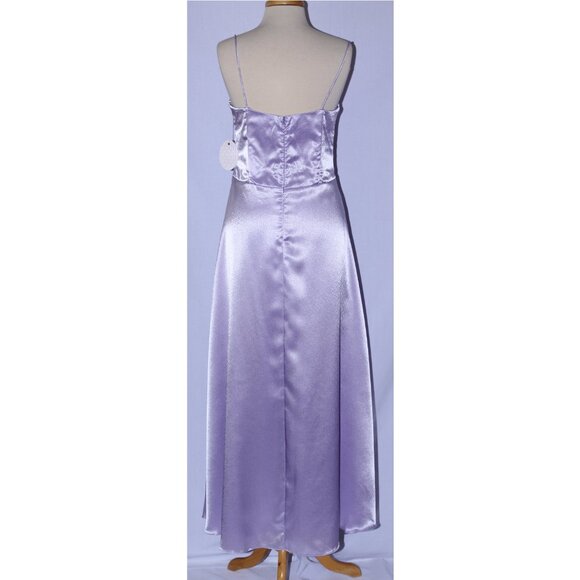 NWOT Cindy #1027 Long Satin Bridesmaid Dress-Size XL- LILAC - Picture 2 of 5